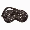 Claire's Masques Sommeil-Masque de sommeil satiné bling-bling étoile noir