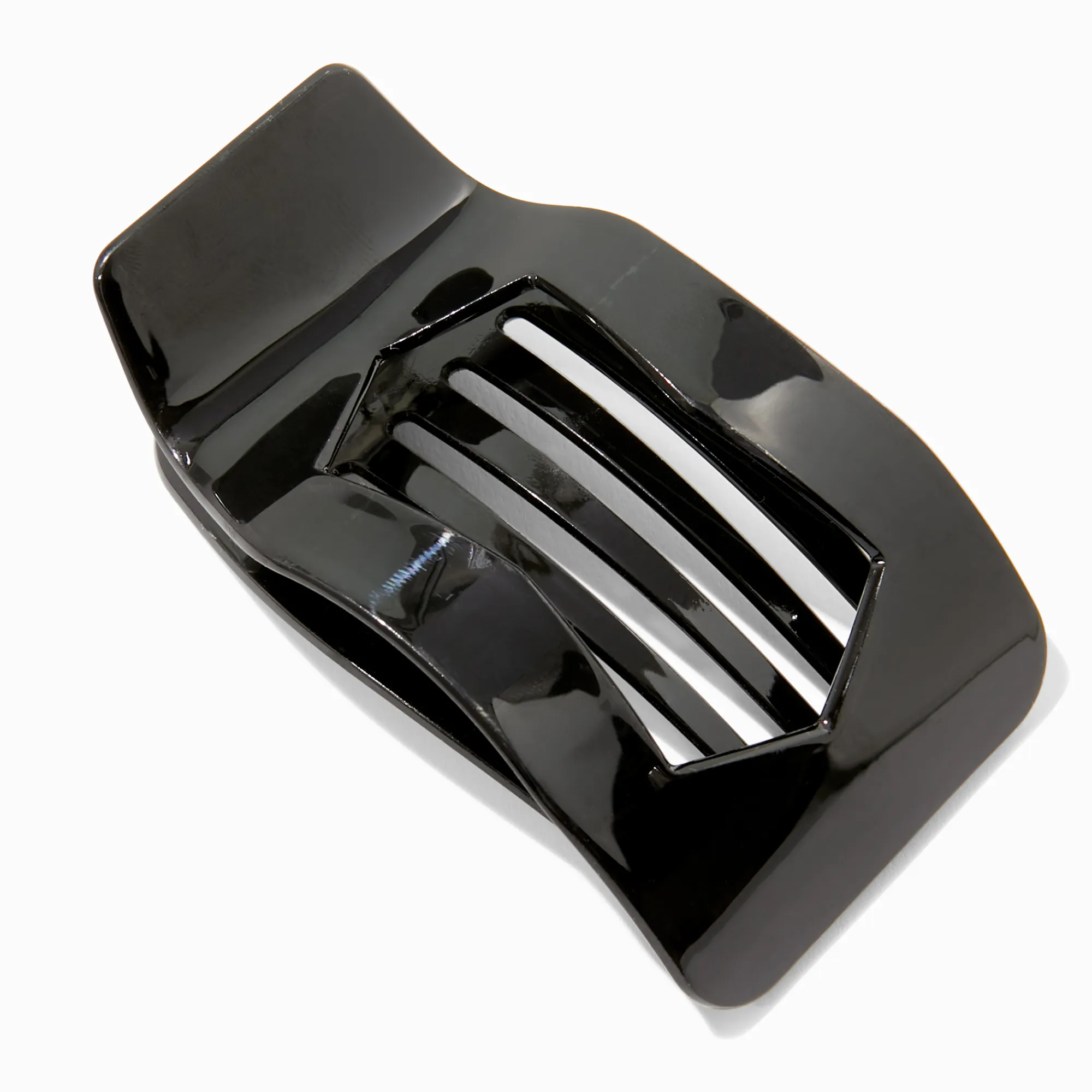 Claire's Barrettes Et Pinces-Matte Black Oval Yoga Hair Claw