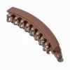 Claire's Barrettes Et Pinces-Matte Brown Banana Hair Claw
