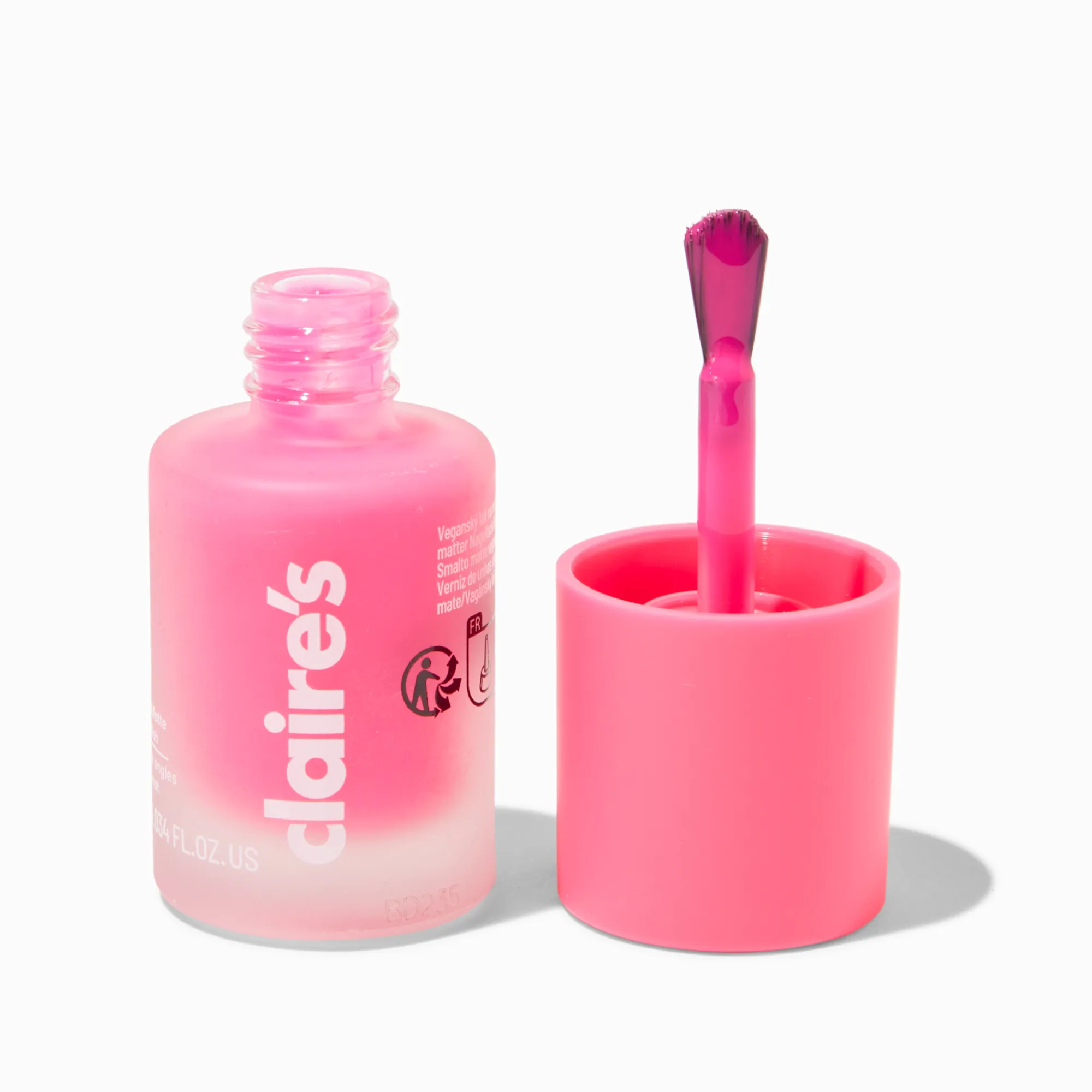 Claire's Ongles-Matte Effect Vegan Nail Polish - Pink