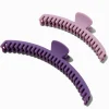 Claire's Barrettes Et Pinces-Matte Purple Athletic Hair Claws - 2 Pack