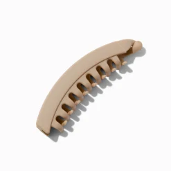 Claire's Barrettes Et Pinces-Matte Taupe Banana Hair Claw