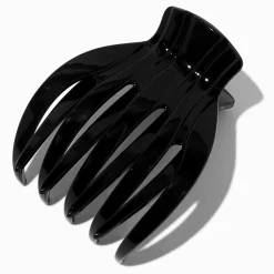 Claire's Barrettes Et Pinces-Medium Finger Hair Claw - Black