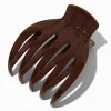 Claire's Barrettes Et Pinces-Medium Finger Hair Claw - Brown