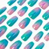Claire's Ongles-Mermaid Chrome Coffin Vegan Faux Nail Set - 24 Pack