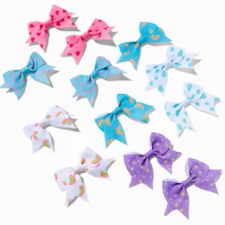 Claire's Noeuds Pour Cheveux|Barrettes Et Pinces-Mini barrettes à nœud imprimées Claire's Club - Lot de 12