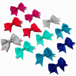 Claire's Noeuds Pour Cheveux|Barrettes Et Pinces-Mini barrettes à nœud tons de bijoux Claire's Club - Lot de 12
