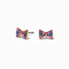 Claire's Clous D'oreilles-Mini clous d'oreilles à nœud en strass couleur dorée