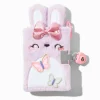 Claire's Cahiers Et Journaux Intimes-Mini journal à cadenas en peluche lapin papillon Claire's Club