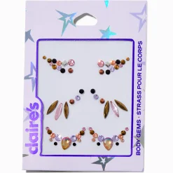 Claire's Paillettes Et Bijoux De Peau-Mini Neutral Shapes Gem Liner