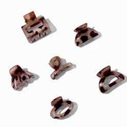 Claire's Barrettes Et Pinces-Mini pinces à cheveux écaille de tortue variées - Lot de 6