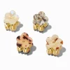 Claire's Barrettes Et Pinces-Mini pinces à cheveux fleur écaille de tortue - Lot de 4