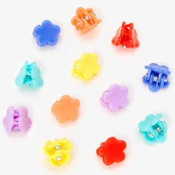 Claire's Barrettes Et Pinces-Mini pinces à cheveux à fleurs arc-en-ciel Claire's Club - Lot de 8