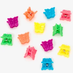 Claire's Barrettes Et Pinces-Mini pinces à cheveux papillon fluo Claire's Club - Lot de 12