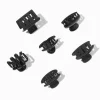Claire's Barrettes Et Pinces-Mini pinces à cheveux variées brillantes et mates noires - Lot de 6