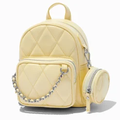 Claire's Sacs À Dos-Mini sac à dos bombé et matelassé jaune