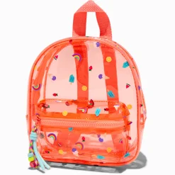 Claire's Sacs À Dos-Mini sac à dos orange imprimé estival Claire's Club