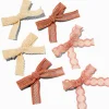 Claire's Noeuds Pour Cheveux-Mixed Boho Tan Lace Hair Bow Clips - 6 Pack