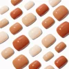 Claire's Ongles-Monochromatic Nude Squoval Vegan Faux Nail Set - 24 Pack
