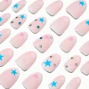 Claire's Ongles-Multicoloured Star Gem Stiletto Vegan Faux Nail Set - 24 Pack