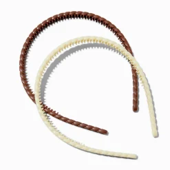 Claire's Bandeaux Et Serre-têtes-Neutral Chain Plastic Headbands - 2 Pack