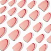 Claire's Ongles-Oblong Glitter French Tip Long Almond Vegan Faux Nail Set - 24 Pack