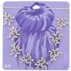 Claire's Barrettes Et Pinces-Ornement pour cheveux feuille avec strass couleur argentée