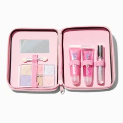 Claire's Coffrets Et Palettes-Palette compacte de maquillage boîte en fer cœur rose