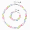 Claire's Parures De Bijoux-Parure de bijoux chaînette épaisse acrylique arc-en-ciel Claire's Club - Lot de 2