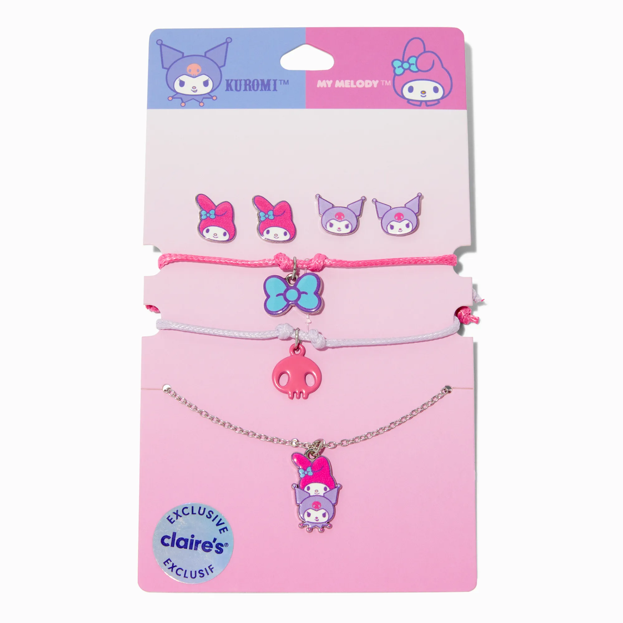 Claire's Parures De Bijoux-Parure de bijoux My Melody™ & Kuromi™ Sanrio® en exclusivité chez Claire's - Lot de 5