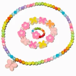 Claire's Parures De Bijoux-Parure de bijoux perlés disque papillon Claire's Club - Lot de 3