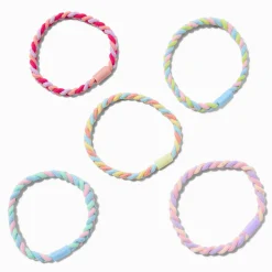 Claire's Élastiques-Pastel Braided Hair Ties - 5 Pack