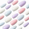 Claire's Ongles-Pastel Chrome Stiletto Vegan Faux Nail Set - 24 Pack