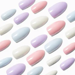Claire's Ongles-Pastel Chrome Stiletto Vegan Faux Nail Set - 24 Pack