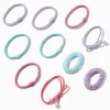 Claire's Élastiques|Élastiques Spirale-Pastel Mixed Bead & Spiral Hair Ties - 10 Pack