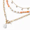 Claire's Colliers-Pearl Toggle Coral Beaded Multi-Strand Necklace