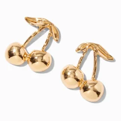 Claire's Pendantes|Clous D'oreilles-Pendantes cerise couleur dorée