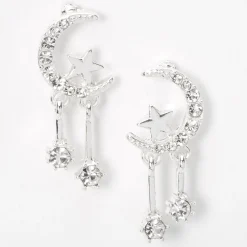 Claire's Pendantes-Pendantes célestes 2,5 cm couleur argentée