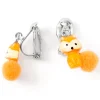 Claire's Clips Et Autocollants-Pendantes à clip avec pompon Farrah la renarde 1,5 cm couleur argentée - Orange