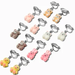 Claire's Clips Et Autocollants-Pendantes à clip 1,5 cm animaux duveteux - Lot de 6