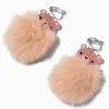 Claire's Pendantes-Pendantes à clip 4 cm avec pompons oursons marron