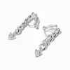 Claire's Clips Et Autocollants-Pendantes à clip 1,5 cm chaîne strass couleur argentée