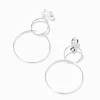 Claire's Clips Et Autocollants|Pendantes-Pendantes à clip 5 cm circulaires fil de fer couleur argentée