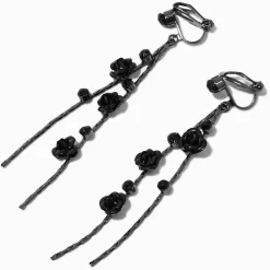 Claire's Clips Et Autocollants-Pendantes à clip 5 cm fleurs de vigne avec roses noires