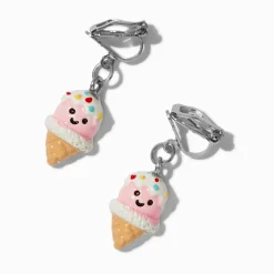 Claire's Clips Et Autocollants-Pendantes à clip cornet de glace et visage souriant