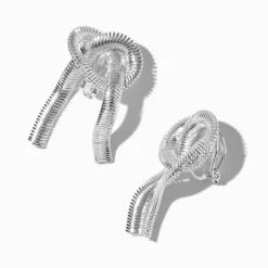 Claire's Clips Et Autocollants-Pendantes à clip de 1,5 cm corde nouée couleur argentée