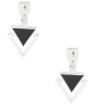 Claire's Clips Et Autocollants|Pendantes-Pendantes à clip double triangle 2,5 cm couleur argenté