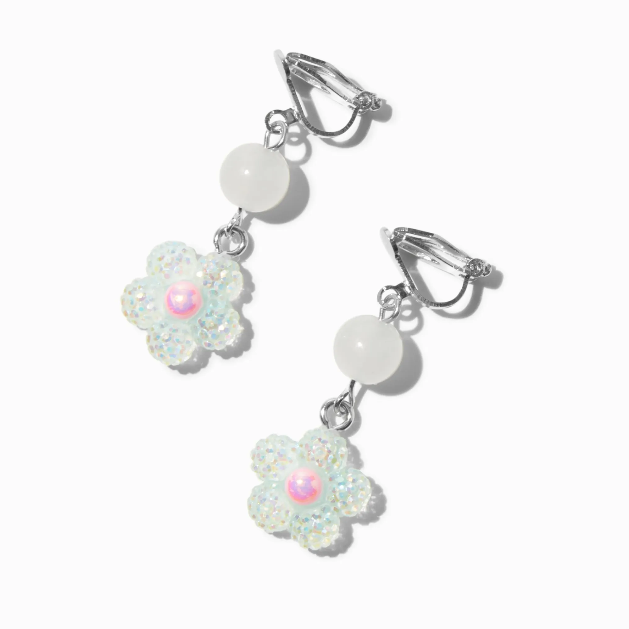 Claire's Clips Et Autocollants-Pendantes à clip marguerites blanches qui changent de couleur en réaction aux UV