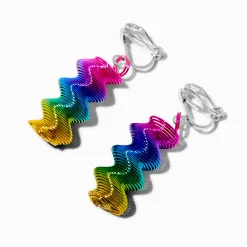 Claire's Clips Et Autocollants-Pendantes à clip torsadées arc-en-ciel