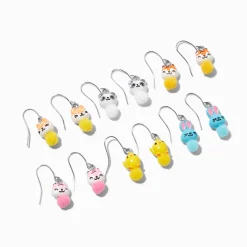Claire's Pendantes-Pendantes 1,5 cm animal pompon - Lot de 6